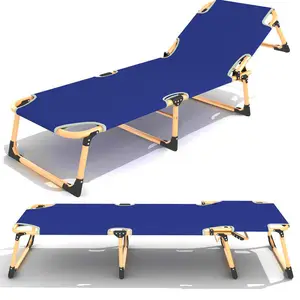 Outdoor Lichtgewicht Draagbare Geen Behoefte Installatie Dual-Purpose Metalen Opvouwbare Camping Bed Bed