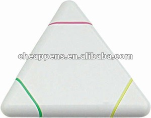 Three Tips Promotion Printed Plain Triangle Highlighter with Multi Points - Product Image 2