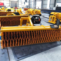 Brosse à neige rotative, compatible avec les chargeurs/chariots élévateurs, un outil de déneigement rapide pour les routes urbaines