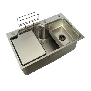 Évier de cuisine moderne en acier inoxydable vietnamien de haute qualité, fabriqué à la main, finition sablée, double bac, modèle Leimanxi 7545, personnalisable en usine - Product Image 2