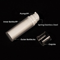 Flacons pompe sans air de luxe vides 15ml 50ml 30ml blancs pour liquides, personnalisables pour crèmes de soin PPWR