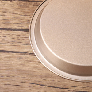 Plaques à pizza rondes en acier au carbone antiadhésives, noires et dorées, plusieurs tailles, pour usage domestique - Product Image 2