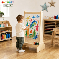 Meubles de maternelle modernes en bois, panneau d'affichage artistique pour l'école maternelle, la garderie, la salle de classe Montessori