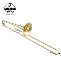 Gold Lacquer Alto Trombone with Bb Tone Brass Musical Instrument