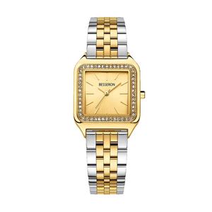 Reloj de Lujo para Mujer, Elegante, Cuadrado, Color Oro Rosa, Cuarzo Analógico, Resistente al Agua, Correa Milanesa de Acero Inoxidable, Cristal - Product Image 5