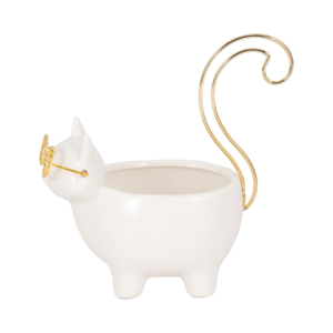 Vassoio Portagioie in Ceramica a Forma di Gattino per Arredamento Casa, Tavolino da Caffè, Comodino, Bagno, Vanità Decorativa - Product Image 3