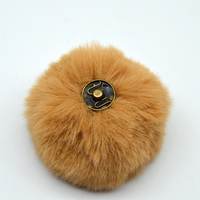39 couleurs 8cm pompon en fourrure ou fausse fourrure de raton laveur pompon boule avec bouton pression