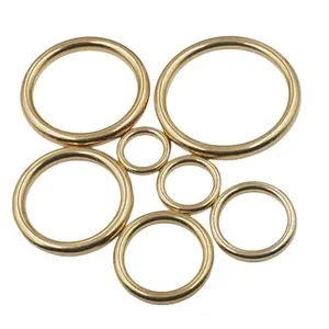 REWIN Wholesale 6mm to 76mm Super Big Size Brass Gold Copper Metal O Ring Seals for Luggage Bag Accessories