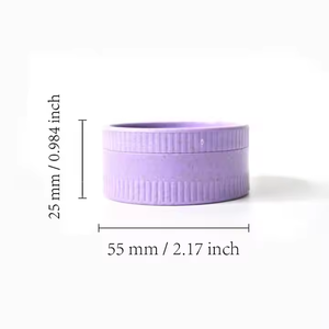 เครื่องบดสมุนไพรแบบแห้งพิมพ์โลโก้ได้ วัสดุ ABS/ซิลิโคน แบบหมุนมือ สีฟ้า ดีไซน์เรียบง่าย สำหรับบดเครื่องเทศ - Product Image 5