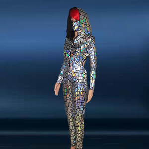 Peleles de manga larga con capucha para mujer, monos de una pieza para espectáculo de escenario, mono de lentejuelas para fiesta, 2022, 2022 - Product Image 3