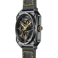 Reloj Mecánico de Lujo para Hombre MIGE, Caja de Acero Inoxidable, Cristal de Zafiro, Resistencia al Agua 5BAR, Correa de Cuero Genuino, Diseño Esqueleto