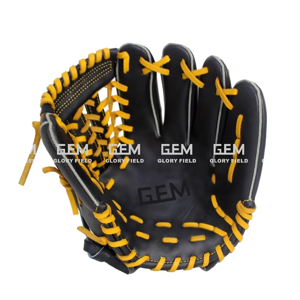 1MOQ Baseball Feld handschuhe getrommelt Rindsleder benutzer definierte Handschuh Softball Japan Kip Leder Baseball handschuh