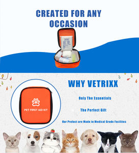 Kit di pronto soccorso veterinario per animali domestici con strumenti dentali per cani e gatti di soccorso per cure di emergenza portatile facile da usare per esterni interni - Product Image 6