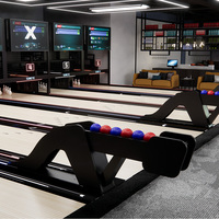 Peralatan Bowling Duckpin 2 Jalur 4 Jalur Mesin Bowling Indoor Dijual