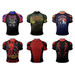 <strong>Custom</strong> Your Own <strong>Designs</strong> Brazilian Jiu-Jitsu Men's <strong>Compression</strong> Rash Guard Fitness <strong>Shirt</strong> UPF50 Breathable Short Sleeve - Product Image 3