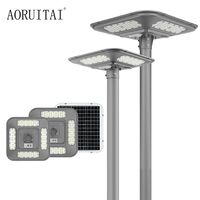 Lampadaire solaire LED UFO Gaocheng en gros, IP65, avec capteur intégré et base mobile pour jardin, cour et place publique