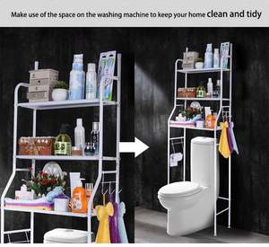 Étagère de rangement pour toilettes et salle de bain, étagère pour lavabo, étagère de rangement pour machine à laver - Product Image 4