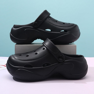 Women's <b>Clogs</b> Platform Shoes Thick Sole White Non Slip Beach Sandals Summer Wear Resistant Casual Footwear - Product Image 3