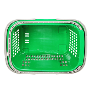 Highbright 40L LOGO personalizado Cesta de la compra con 2 asas y ruedas Fácil de llevar Material plástico para supermercado - Product Image 6