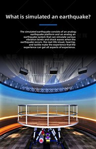 Động đất bão <span class=keywords><strong>Simulator</strong></span> máy móc thiên tai an toàn Xách tay 6 doof chuyển động nền tảng VR thiết bị cho kinh nghiệm trong nhà - Product Image 4