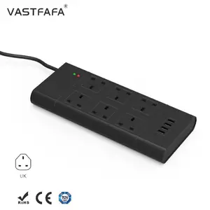 Vastfafa Uk Overspanningsbeveiliging Socket Overspanningsbeveiliging Elektrische Usb Stekker Connectoren