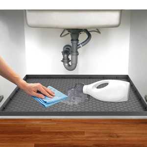 Anti Slip <b>Kitchen</b> Waterproof Under Sink <b>Mat</b> Silicone Under Sink Liner Protector <b>Kitchen</b> Laundry Cabinet <b>Mat</b> - Product Image 3