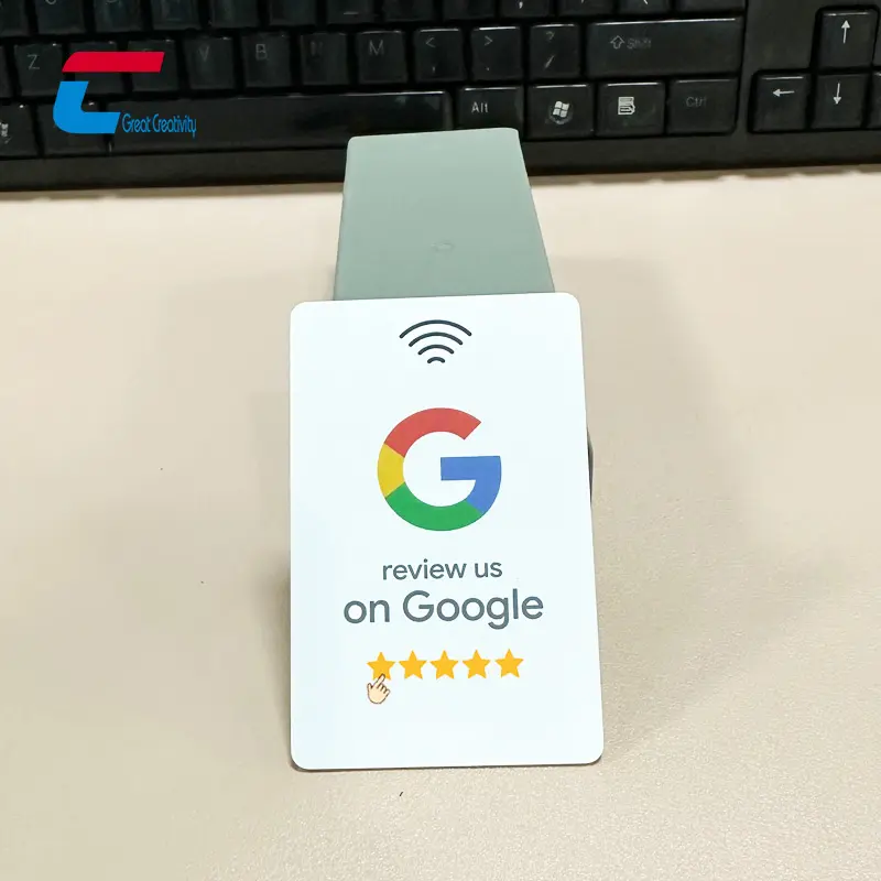 Biểu tượng tùy chỉnh in ấn RFID thông minh Thẻ kinh doanh Google xem xét NFC thẻ
