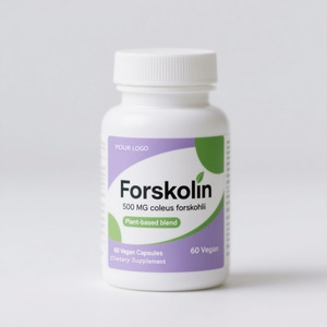 Capsules d'extrait de Forskolin biologique en gros d'usine, approvisionnement OEM, 60 unités, complément de Forskolin sans gluten, soutient la santé cardiaque - Product Image 1