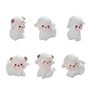 Adornos de Resina de Ovejas, Decoración en Miniatura para Escritorio, Paquete de Varias Piezas, Estilo Contemporáneo, Decoración para Sala de Estar - Product Image 1