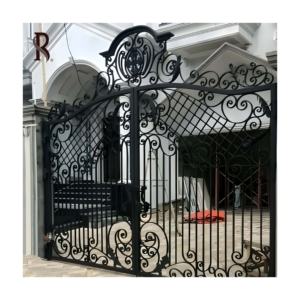 Puertas de Hierro Forjado Precolgadas Personalizadas, Diseños de Puertas y Ventanas con Rejillas de Hierro Forjado, Puerta de Hierro Forjado al Mejor Precio - Product Image 2