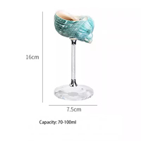 Verre à pied créatif style coquille, polyvalent, 2*7 pouces, pour vin, jus, cuisine, fêtes, vaisselle élégante