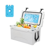 Glacière Isotherme Portable Rotomoulée en PE de Haute Qualité, Grande Capacité 38L, Maintien de la Glace Pendant 5 Jours, pour Aliments et Boissons, Vente en Gros