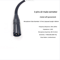Microphone de conférence filaire à condensateur cardioïde avec suppression du bruit, XLR, col de cygne souple, pour podium et discours, 20Hz-20kHz, diffusion