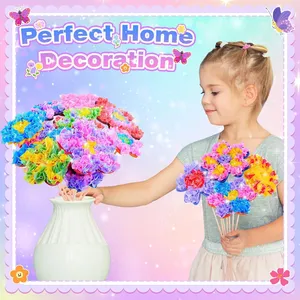 Jumon Poke-in Art - Ramo de Flores con 8 Flores y 2 Mariposas, Juego de Juguetes Educativos de Plástico Ecológico Hechos a Mano para Niñas, JSD-17 - Product Image 5
