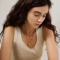 Colliers pendentifs imperméables en acier inoxydable plaqué or 18 carats avec étoile de mer, coquillage et perle, bijoux de plage, vente en gros, OEM