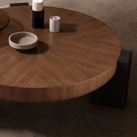 Table basse extensible sur pieds, design minimaliste italien moderne, petite table à thé chinoise circulaire pour salon