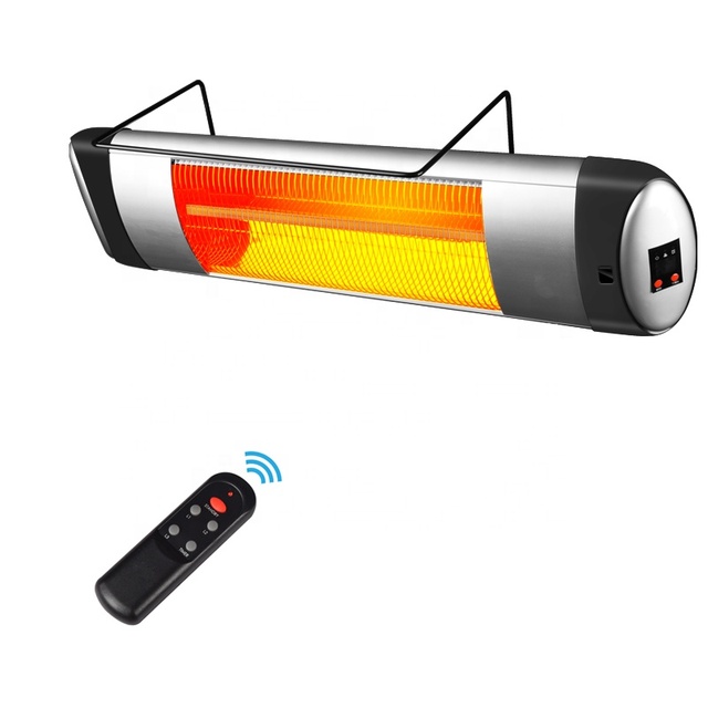 Hot Sale Waterproof Wall-Mounted Electric Infrared Heater 1500W Household Indoor/Outdoor Garage Use Remote Control Overheat