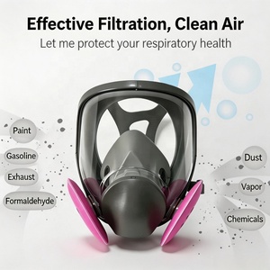 Masque respiratoire réutilisable intégral, interface à double baïonnette, compatible avec <span class=keywords><strong>filtre</strong></span> multi-gaz <span class=keywords><strong>ABEK1P3</strong></span>, protection chimique contre les risques mixtes - Product Image 3