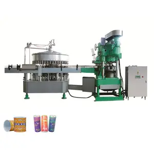 Fully Automatic Aluminium Can 355ml CO2 Carbonated Beverage Soft Drinks Sparking Water Beer Filling 2-in-1 Packing Machine