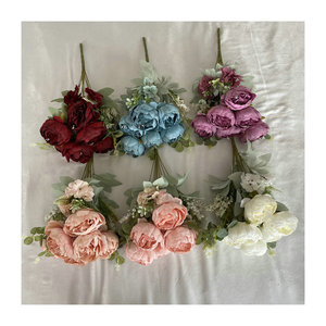 Bouquet de pivoines artificielles Suzume II, 47 cm, fleurs en soie, décoration de mariage, centre de table, ornement de salon - Product Image 5
