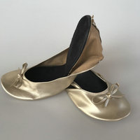 Chaussures plates pour femmes, couleur champagne, confortables, légères, à sangle réglable, semelle en caoutchouc, style ballerine, printemps-été, très vendues et populaires