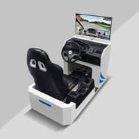 Équipement pédagogique pour auto-école, plateforme de formation automobile automatique avec système de volant, pédales et écran, simulateur de conduite