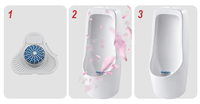 Bloc de toilette 3 en 1, écran de toilette, bloc de nettoyage en mousse, parfum citron, anti-odeur, anti-éclaboussures