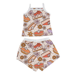 Set Estivo di Alta Qualità per Bambina, Due Pezzi da Spiaggia: Canotta e Pantaloncini, Stampa Personalizzata, Outfit Estivo per Bambini - Product Image 5