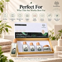 Kit de Soins Cutanés Purifiants et Anti-Acné à l'Acide Salicylique Fermenté et à l'Huile d'Arbre à Thé pour le Contrôle du Sébum et l'Élimination des Imperfections et Boutons