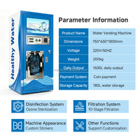 Máquina Expendedora de Agua Solar YISO, Dispensador de Agua Potable con Energía Solar, Kiosco de Agua Solar