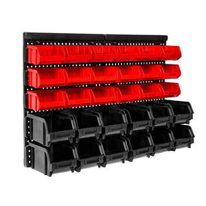 30 Pcs Heavy Duty Garage Organizer Wall-Mounted Hanging Warehouse Plastic Storage Bin for Tool Small Hardware Parts
