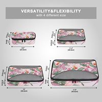 Sac de voyage personnalisé hawaïen, 6 pièces, organiseur d'accessoires de voyage, sac de rangement pour bagages, accessoires de voyage, emballage de compression
