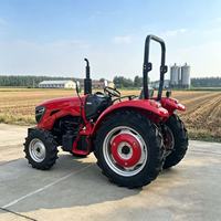Tractores multifuncionales con tracción en las cuatro ruedas de 60 HP, 70 HP, 80 HP con motor diésel pequeño, los modelos más vendidos, para jardines y granjas.