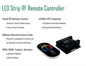 Màu duy nhất RF điều khiển từ xa CCT DC 12V 18A 24A 30A <span class=keywords><strong>LED</strong></span> Strip cảm ứng điều khiển từ xa RGB <span class=keywords><strong>Led</strong></span> điều khiển cho <span class=keywords><strong>LED</strong></span> Strip Mono - Product Image 4